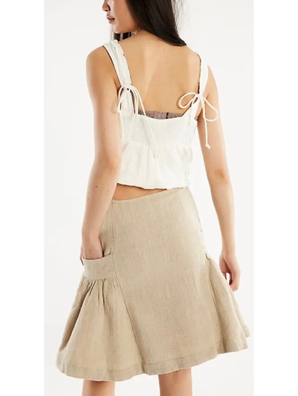 Free People Stansbury Midi Skirt in the Natural Combo colorway Size 14 #1303 - Picture 7 of 10